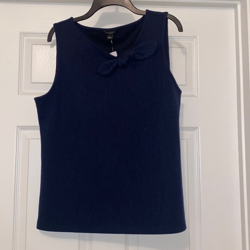 Navy sleeveless top